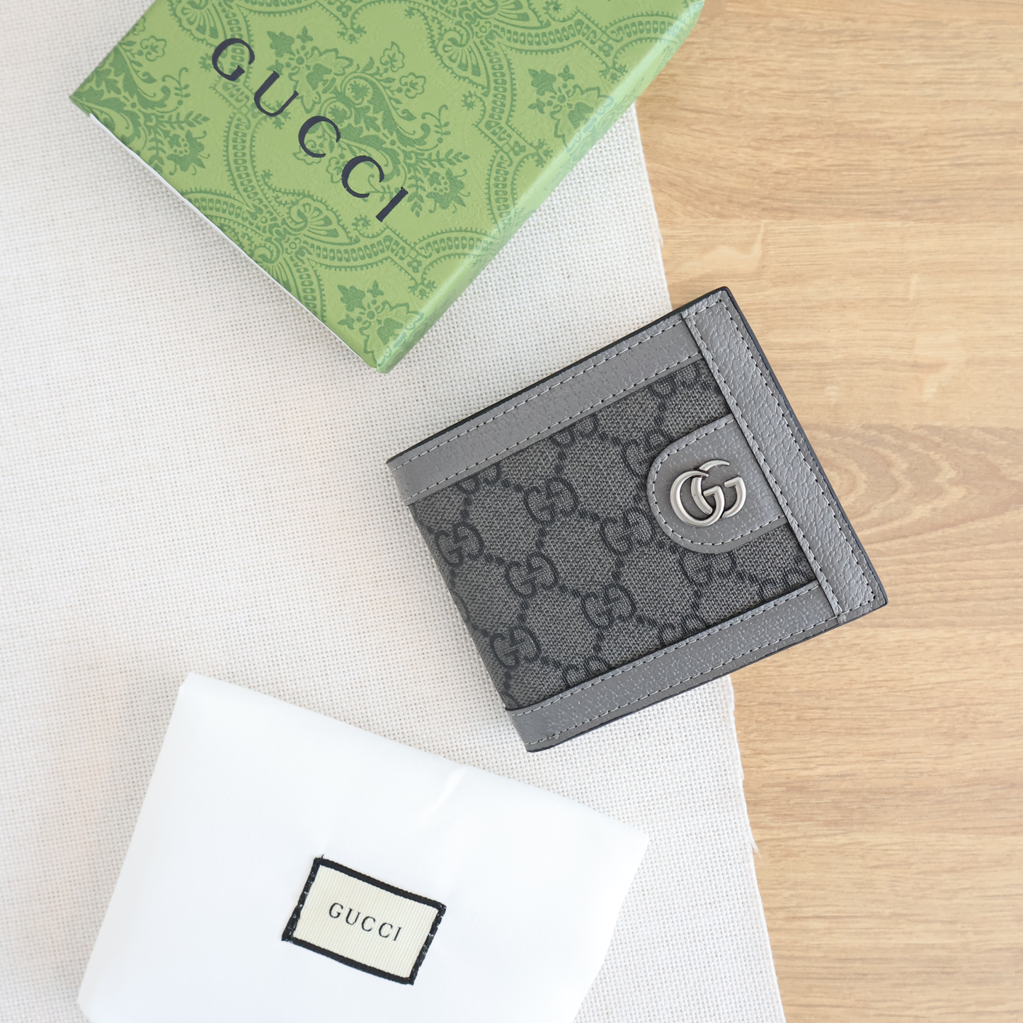 Gucci Ophidia Coin Wallet Men's Grey GG Canvas (Whatsapp for Price & Grade)