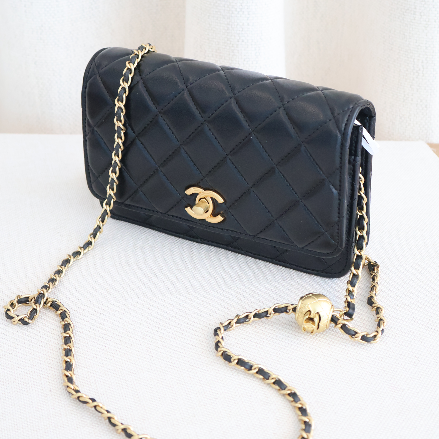 Chanel WOC Black x Pearl Crush (Whatsapp for Price & Grade)