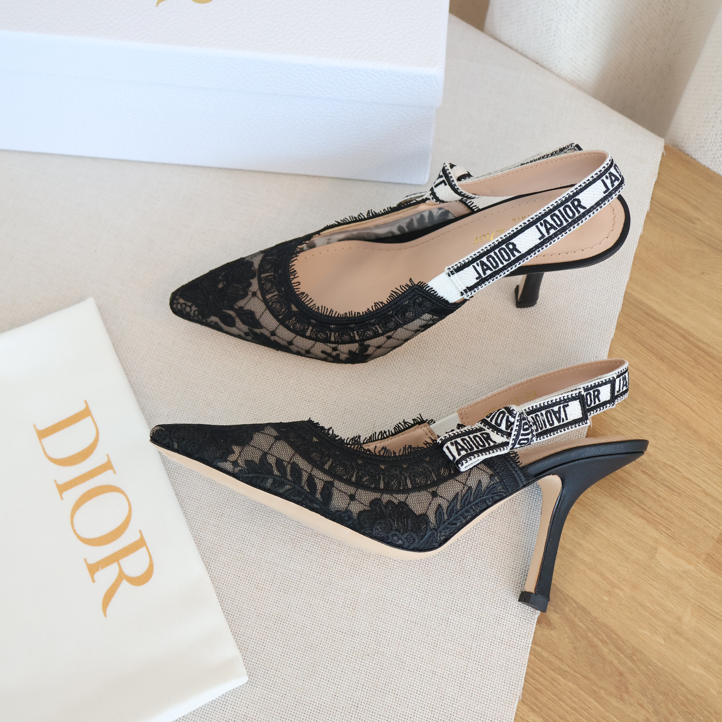 Dior J'adior Slingback Pump Black Lace (Whatsapp for Price & Grade)