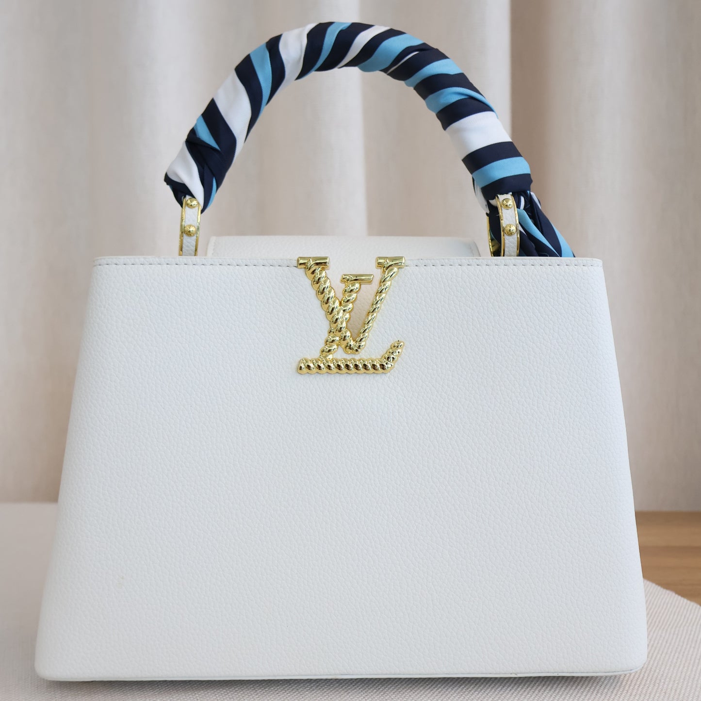 Louis Vuitton Capucines White (Whatsapp for Price & Grade)