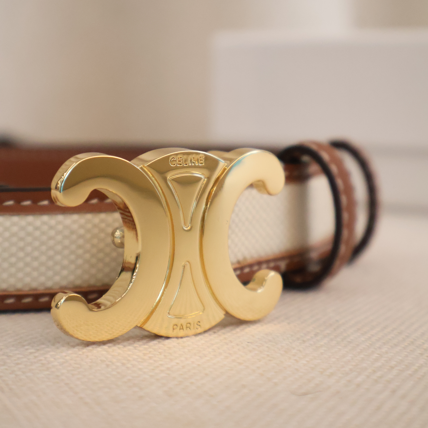 Celine Belt Tan x Canvas (Whatsapp for Price & Grade)