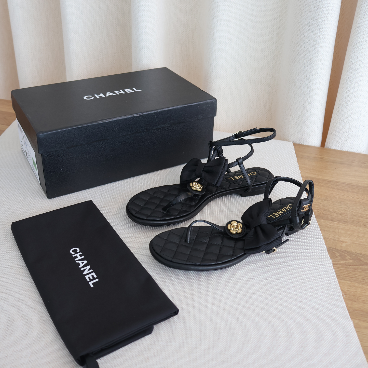 Chanel Sandals Black (Whatsapp for Price & Grade)