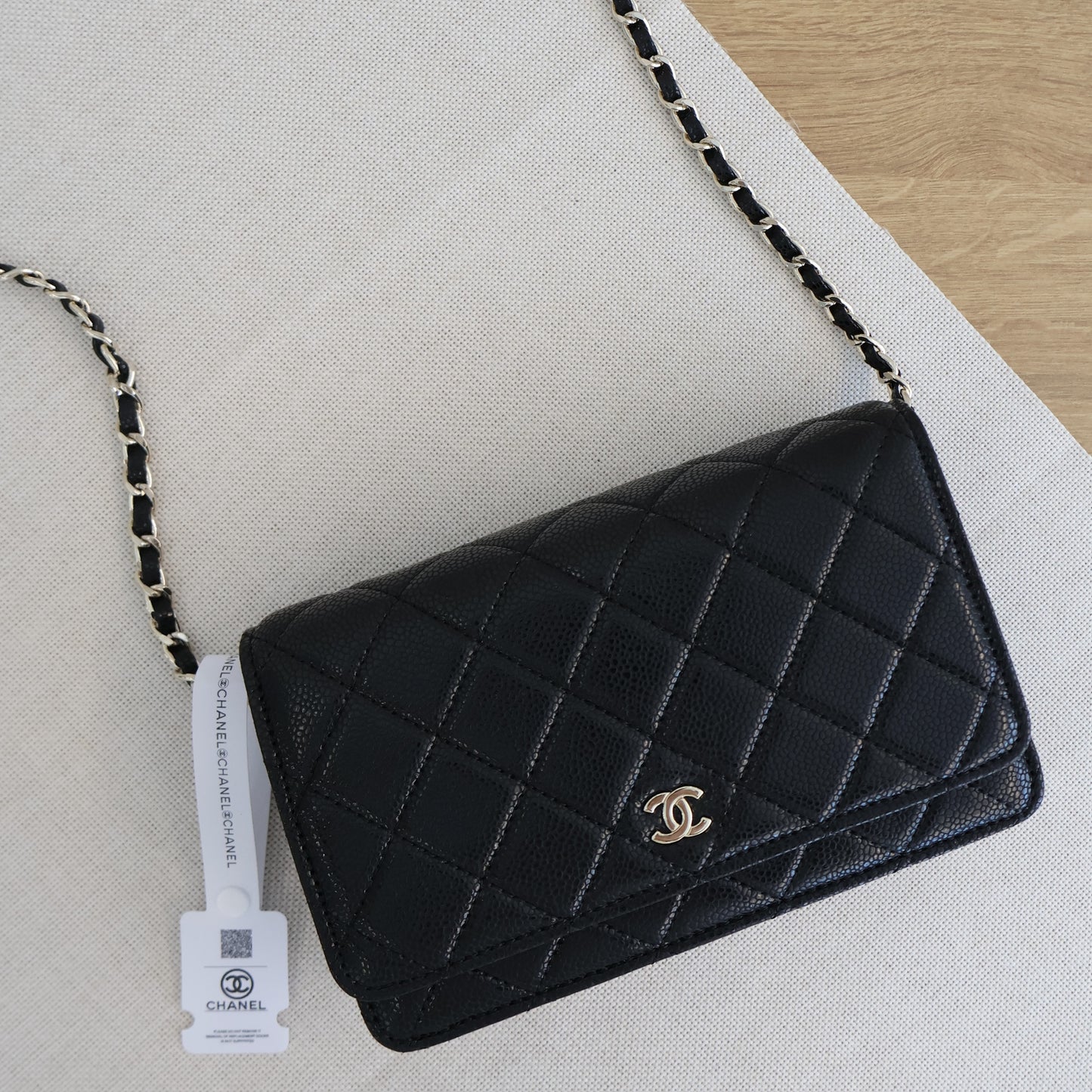 Chanel WOC Black x Gold (Whatsapp for Price & Grade)