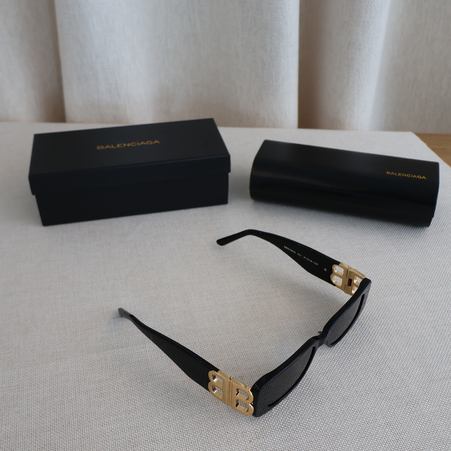 Balenciaga Dynasty Rectangular Sunglasses BB0096S  (Whatsapp for Price & Grade)