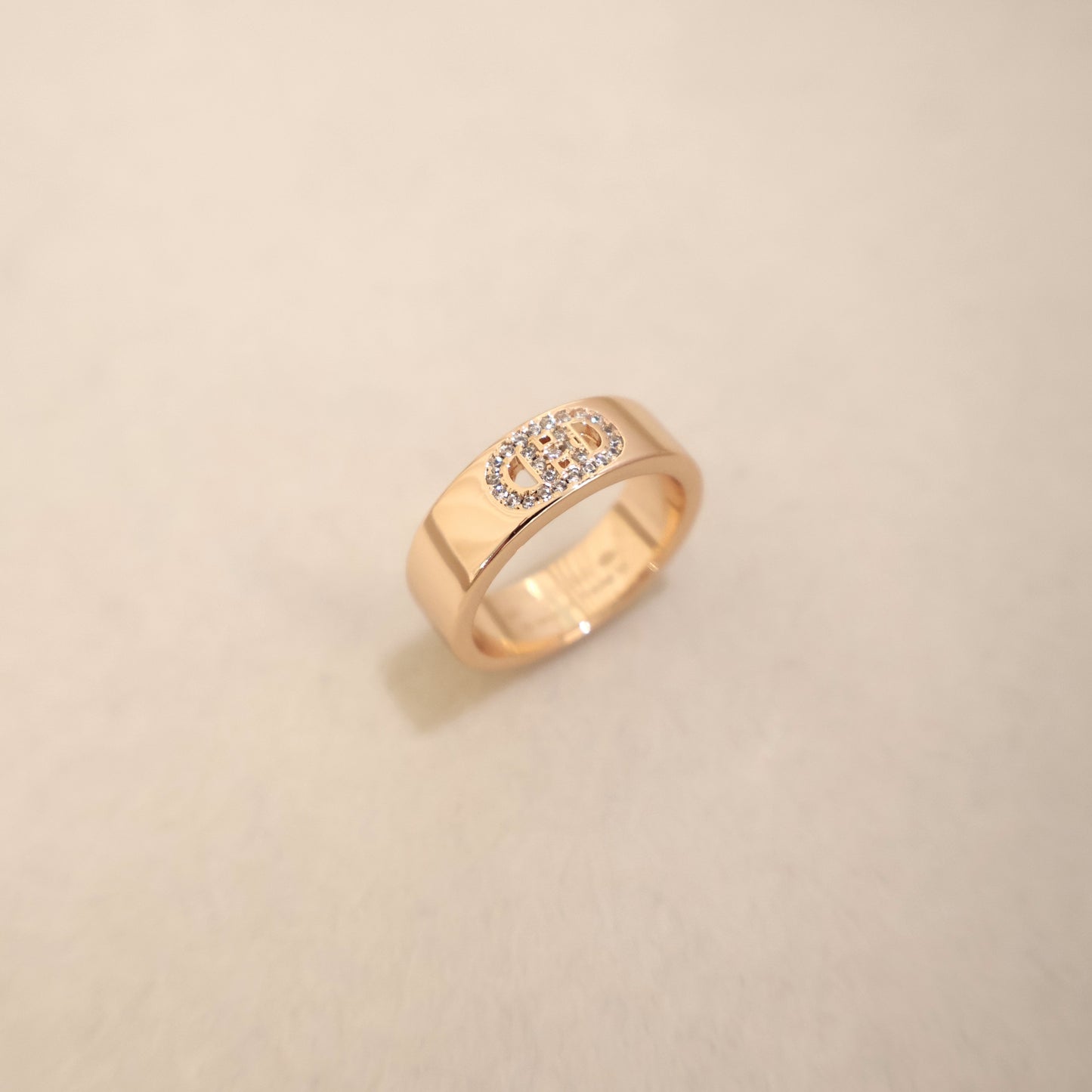 Hermes Ring Rose Gold Diamond D'Ancre Ring (Whatsapp for Price & Grade)