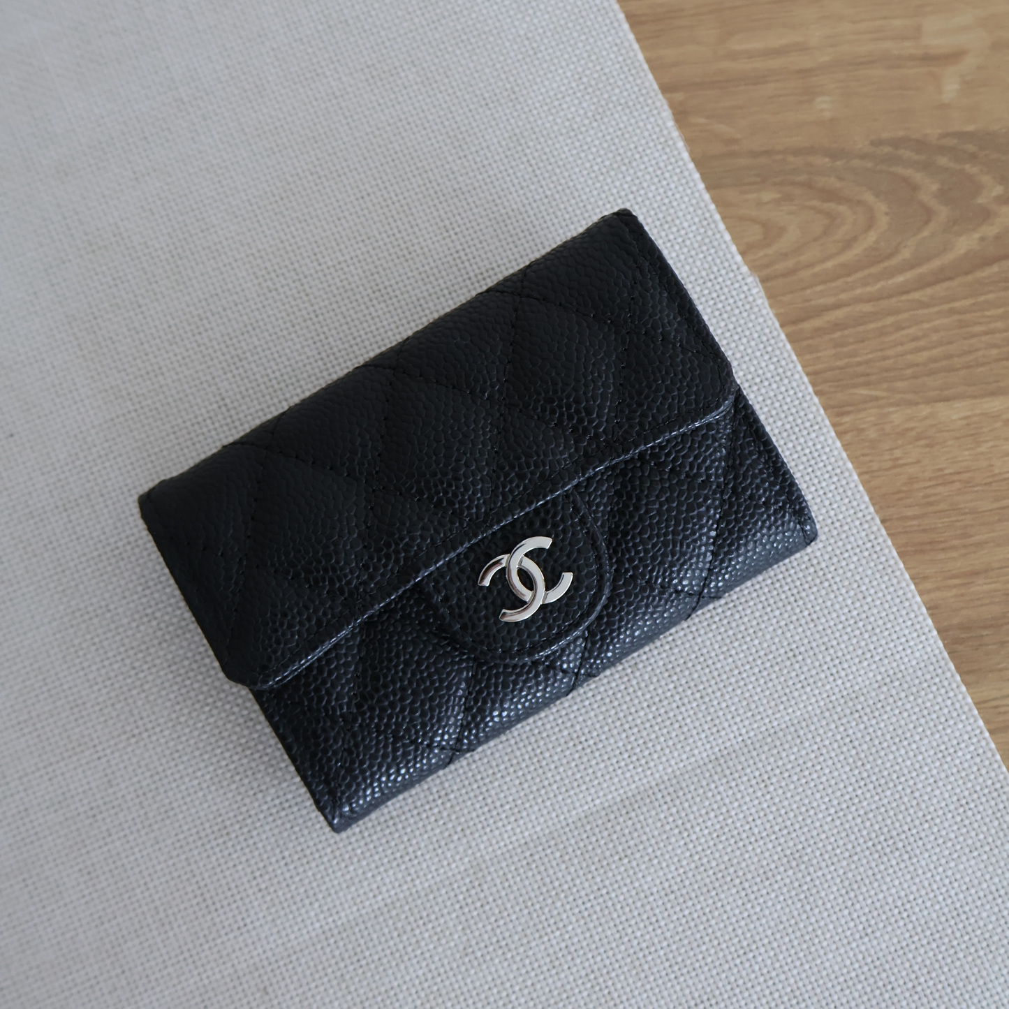 Chanel Card Holders Flap Black x SIlver (Whatsapp for Price & Grade)