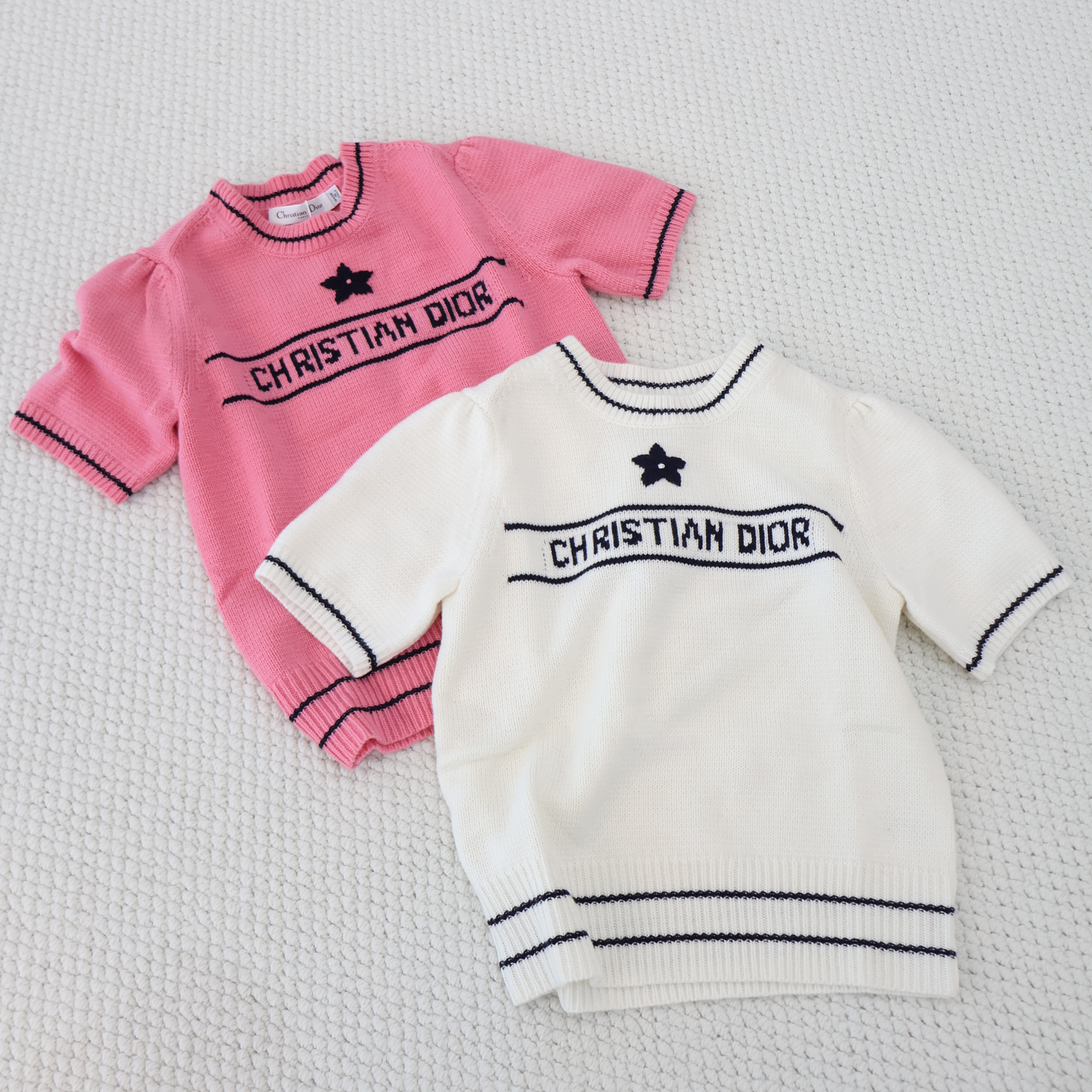 Dior Knitted Top Pink or White (Whatsapp for Price & Grade)