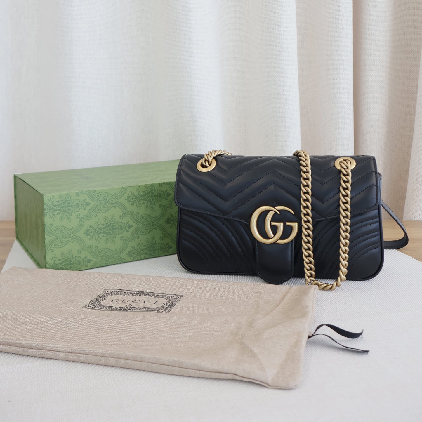 Gucci Marmont Small Shoulder Bag Black (Whatsapp for Price & Grade)