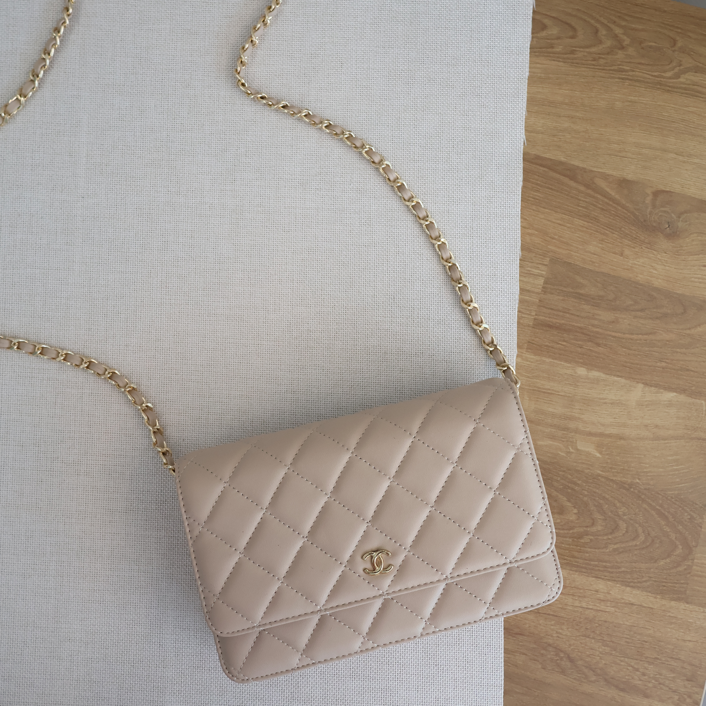 Chanel WOC Nude x Gold (Whatsapp for Price & Grade)